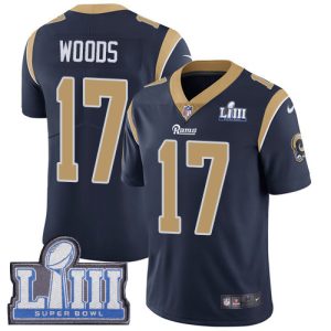 Los Angeles Rams #17 Robert Woods Navy Blue Super Bowl LIII Vapor Untouchable Limited Stitched Jersey