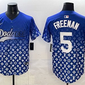 Los Angeles Dodgers #5 Freddie Freeman Blue Limited Stitched Jersey