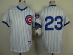 Cubs #23 Ryne Sandberg White 1988 Turn Back The Clock Stitched Jersey