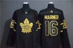 Toronto Maple Leafs #16 Mitchell Marner Black Golden Stitched Jersey