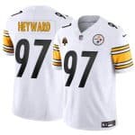 Pittsburgh Steelers #97 Cameron Heyward White 2024 F.U.S.E. With Walter Payton Patch Vapor Limited Stitched Jersey