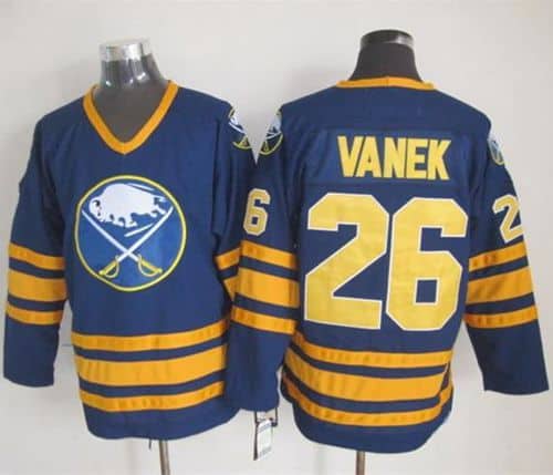 Sabres #26 Thomas Vanek Navy Blue CCM Throwback Stitched Jersey