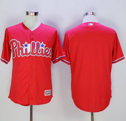 Phillies Blank Red New Cool Base Stitched Jersey