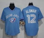 Blue Jays #12 Roberto Alomar Light Blue Cooperstown Throwback Stitched Jersey