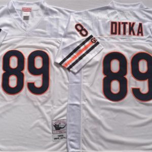 Chicago Bears #89 DITKA White Limited Stitched Jersey