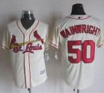 Cardinals #50 Adam Wainwright Cream New Cool Base Stitched Jersey