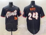 San Francisco Giants #24 Willie Mays Anthracite 2025 City Connect Limited Stitched Jersey