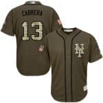 Mets #13 Asdrubal Cabrera Green Salute To Service Stitched Jersey