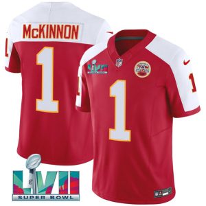 Kansas City Chiefs #1 Jerick McKinnon Red 2023 F.U.S.E. With Super Bowl LVII Patch Vapor Untouchable Limited Stitched Jersey