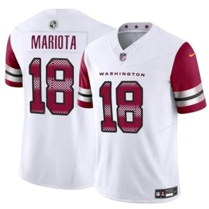 Washington Commanders #18 Marcus Mariota White 2024 F.U.S.E. Vapor Limited Stitched Jersey