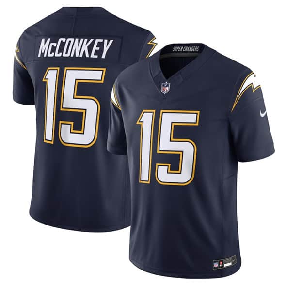 Los Angeles Chargers #15 Ladd McConkey Navy 2025 F.U.S.E. Alternate Vapor Limited Stitched Jersey