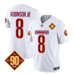 Washington Commanders #8 Brian Robinson White 2023 F.U.S.E. 90th Anniversary Vapor Limited Stitched Jersey