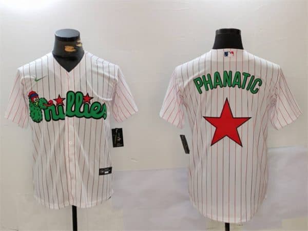 Philadelphia Phillies Phanatic White Green Cool Base Stitched Jersey
