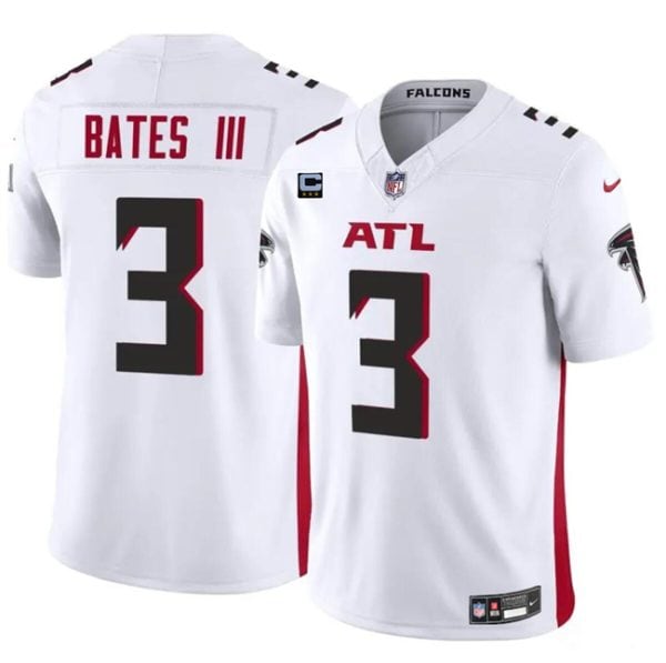 Atlanta Falcons #3 Jessie Bates III White 2024 F.U.S.E With 3-Star C Patch Vapor Untouchable Limited Stitched Jersey