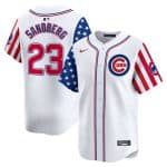 Chicago Cubs #23 Ryne Sandberg White 2024 Independence Day Vapor Limited Stitched Jersey