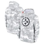 Pittsburgh Steelers 2024 Arctic Camo Salute To Service Club Fleece Pullover Hoodie