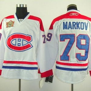 Canadiens #79 Andrei Markov Stitched White Heritage Classic Style Jersey