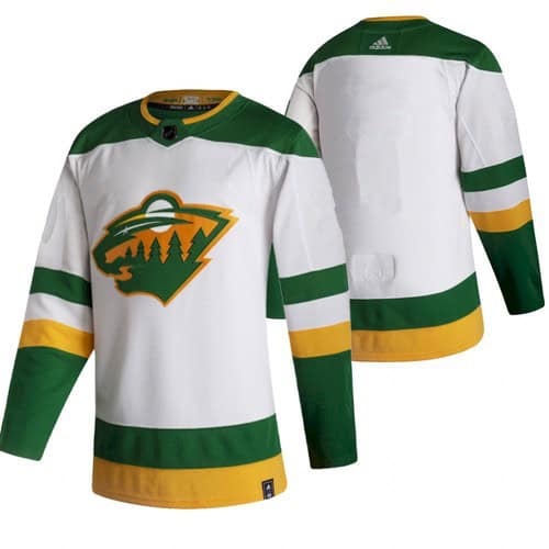 Minnesota Wild 2021 White Reverse Retro Stitched Jersey