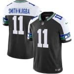 Seattle Seahawks #11 Jaxon Smith-Njigba Black F.U.S.E. Vapor Throwback Limited Stitched Jersey