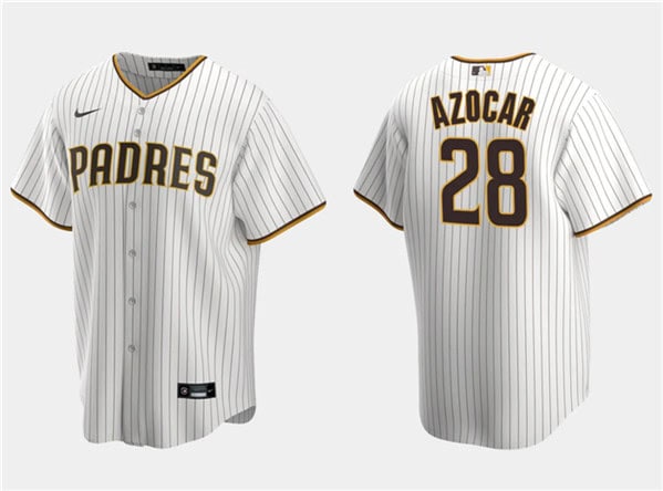 San Diego Padres #28 Jos¨¦ Azocar White Cool Base Stitched Jersey