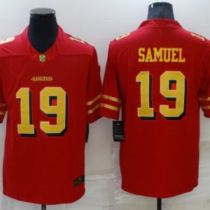 San Francisco 49ers #19 Deebo Samuel Red Gold Vapor Untouchable Limited Stitched Jersey