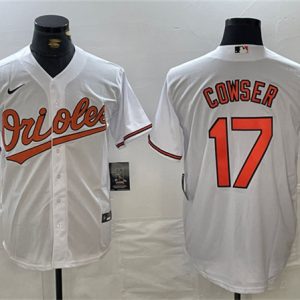Baltimore Orioles #17 Colton Cowser White Cool Base Stitched Jersey