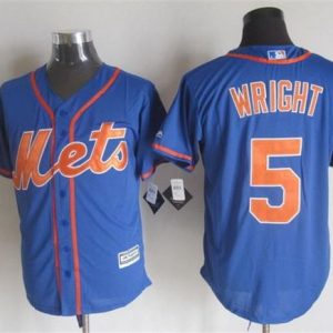 Mets #5 David Wright Blue Alternate Home New Cool Base Stitched Jersey