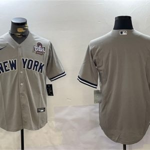 New York Yankees Blank Gray 2024 World Series Cool Base Stitched Jersey
