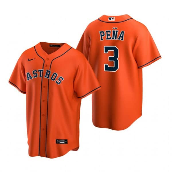 Houston Astros #3 Jeremy PeNa Orange Cool Base Stitched Jersey