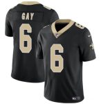 New Orleans Saints #6 Willie Gay Black Vapor Limited Stitched Jersey