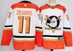 Anaheim Ducks #11 Trevor Zegras White Orange 2024-25 Stitched Jersey