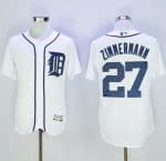 Tigers #27 Jordan Zimmermann White Flexbase Authentic Collection Stitched Jersey