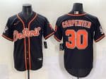 Detroit Tigers #30 Kerry Carpenter Black With Patch Cool Base Stitched Jersey