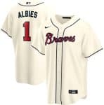 Atlanta Braves Cream #1 Ozzie Albies Cool Base Stitched Jersey