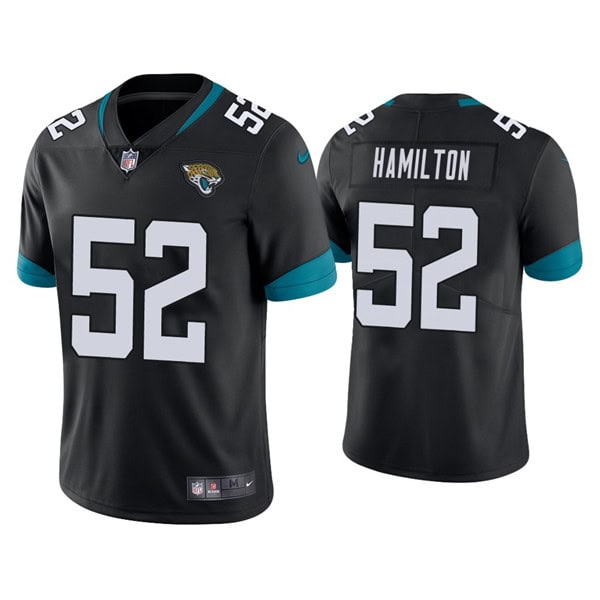 Jacksonville Jaguars #52 Davon Hamilton Black Vapor Untouchable Limited Stitched Jersey