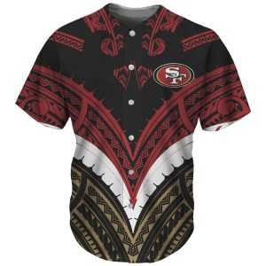 San Francisco 49ers Red Black Baseball Jersey