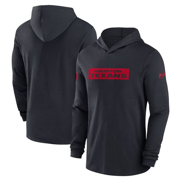 Houston Texans Black Sideline Performance Hoodie