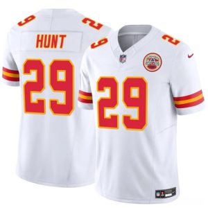 Kansas City Chiefs #29 Kareem Hunt White 2024 F.U.S.E. Vapor Untouchable Limited Stitched Jersey
