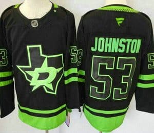 Dallas Stars #53 Wyatt Johnston Black Alternate Authentic Jersey