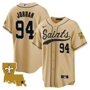 New Orleans Saints #94 Cameron Jordan Gold 1987 Legacy Cool Base Stitched Jersey