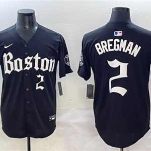 Boston Red Sox #2 Alex Bregman Black Gothic Vapor Limited Stitched Jersey