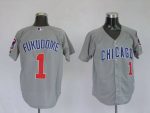 Cubs #1 Kosuke Fukudome Stitched Grey Jersey