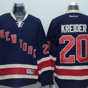 Rangers #20 Chris Kreider Dark Blue Third Stitched Jersey