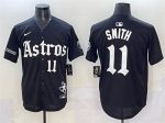 Houston Astros #11 Cam Smith Black Gothic 'Houston Born Barrio Raised' Limited Stitched Jersey