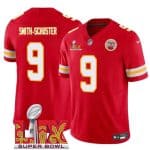 Kansas City Chiefs #9 JuJu Smith-Schuster Red 2025 F.U.S.E. Super Bowl LIX Patch Vapor Untouchable Limited Stitched Jersey