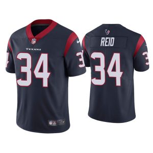 Houston Texans #34 John Reid Navy Vapor Untouchable Limited Stitched Jersey