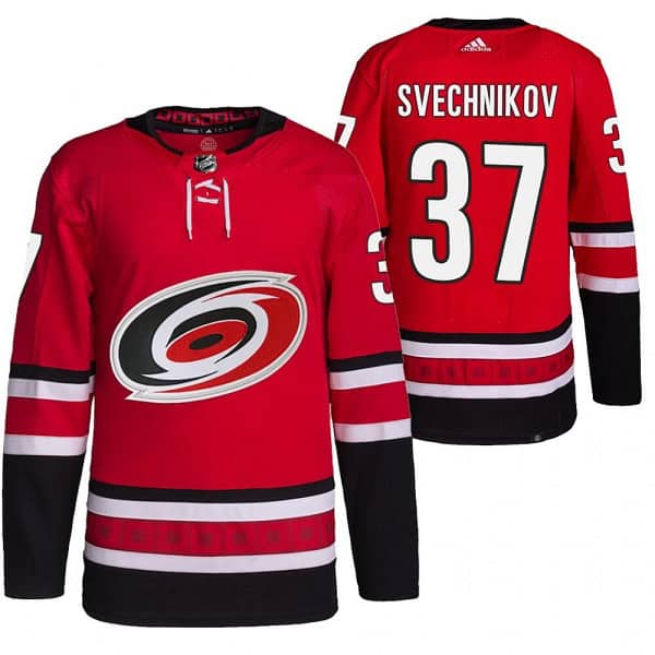 Carolina Hurricanes #37 Andrei Svechnikov Red Stitched Jersey