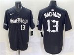 San Diego Padres #13 Manny Machado Black Gothic Edition Vapor Limited Stitched Jersey