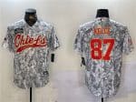 Kansas City Chiefs #87 Travis Kelce 2024 Arctic Camo Salute To Service Stitched Jersey