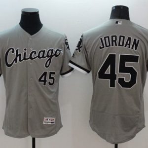White Sox #45 Michael Jordan Grey Flexbase Authentic Collection Stitched Jersey